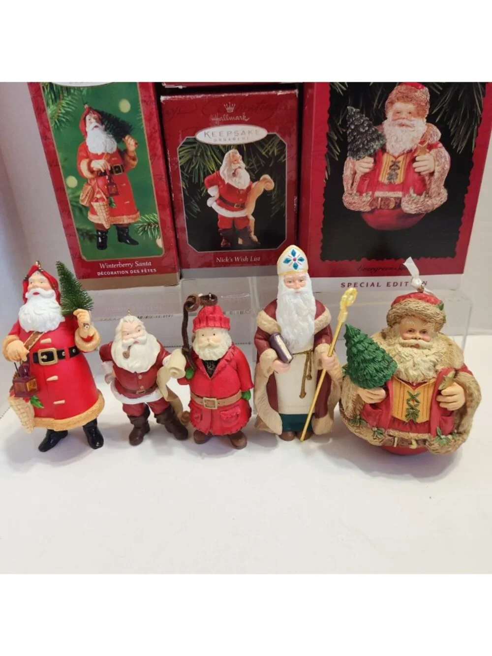 Hallmark Keepsake Ornaments Lot Of 5 Santa Figures Special Edition Collectibles